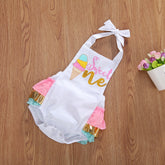 Ice Cream First Birthday Girl Romper